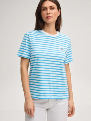T-shirt Teele, w kolorze turkusowo-białym w paski Joop