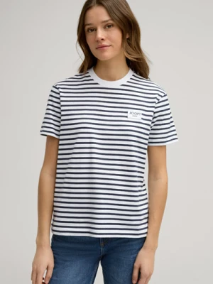 T-shirt Teele w paski w kolorze niebiesko-białym Joop