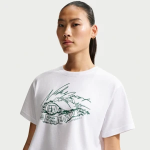 T-shirt tenisowy o skróconym kroju Nike - Biel