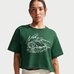 T-shirt tenisowy o skróconym kroju Nike - Zieleń