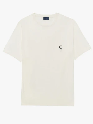 T SHIRT TENNIS CLUB 013 ECRU Z WISKOZY Recman