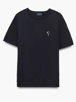 T SHIRT TENNIS CLUB 013 GRANATOWY Z WISKOZY Recman