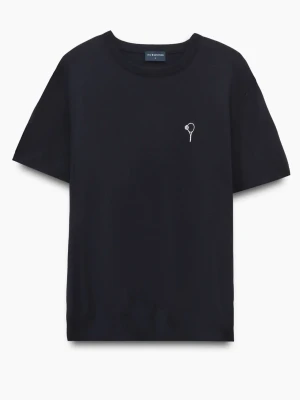 T SHIRT TENNIS CLUB 013 GRANATOWY Z WISKOZY Recman