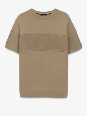 T SHIRT TENNIS CLUB 117 BEŻOWY Z WISKOZY Recman