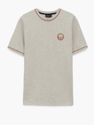 T SHIRT TENNIS CLUB 118 SZARY Z BAWEŁNĄ Recman