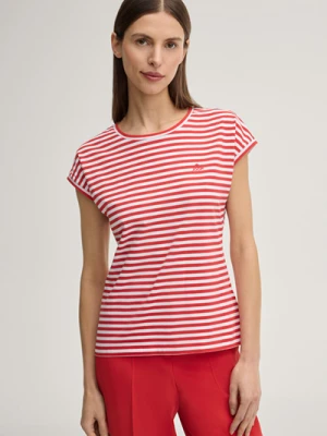 T-shirt Tulia w kolorze czerwonym/białym w paski Joop