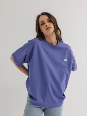 T-shirt typu oversize z HAFTEM w kolorze ULTRA VIOLET-CLIQUE-M/L Marsala
