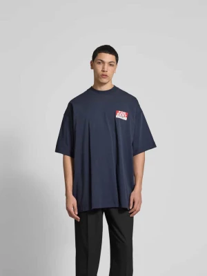 T-shirt typu oversized z bawełny Vetements Granatowy