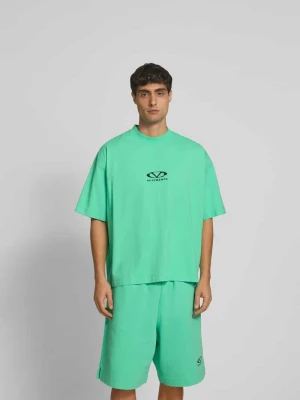 T-shirt typu oversized z bawełny Vetements Neonowy zielony