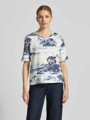 T-shirt w całościowym wzorze model 'Hamptons Landschaft' monari