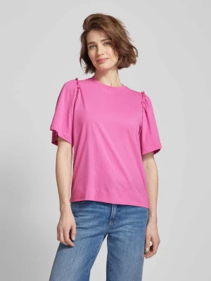 T-shirt w jednolitym kolorze model ‘PENELOPE’ Selected Femme