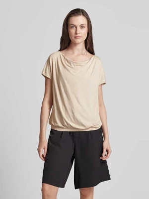 T-shirt w jednolitym kolorze model ‘Sasser’ Opus