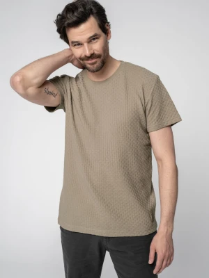 T-shirt w kolorze beżowym TM-SAMUEL Volcano