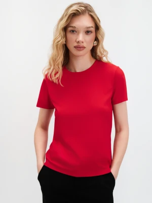 T-shirt w kolorze czerwonym TOP SECRET
