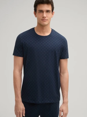 T-shirt w kolorze granatowym z motywem chabrowym Joop