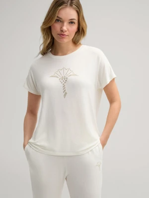 T-shirt w kolorze złamanej bieli Joop