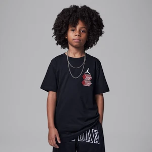 T-shirt w kratkę dla dużych dzieci Air Jordan 11 23 Jordan - Czerń