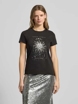 T-shirt w kroju regular fit z czystej Bawełna Model 'LUCY' Only