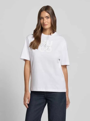 t-shirt w kroju regular fit z czystej bawełny model 'Dashire_5' Hugo Biały