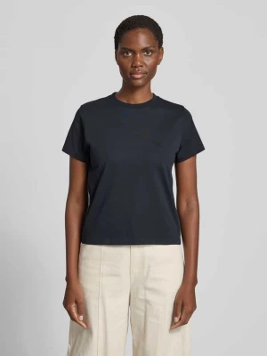męski t-shirt w kroju regular fit z wyhaftowanym logo Anine Bing Czarny