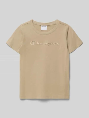 T-shirt w kroju regular fit z haftowanym logo Champion