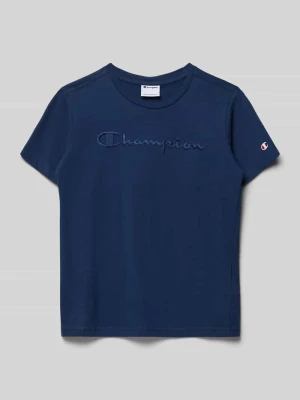 T-shirt w kroju regular fit z haftowanym logo Champion