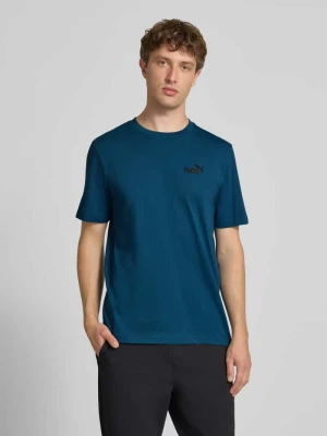 T-shirt w kroju regular fit z haftowanym logo Puma Petrol