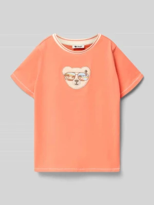 T-shirt w kroju regular fit z haftowanym logo Steiff