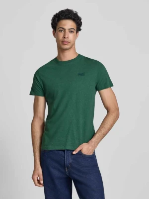 T-shirt w kroju regular fit z haftowanym logo Superdry