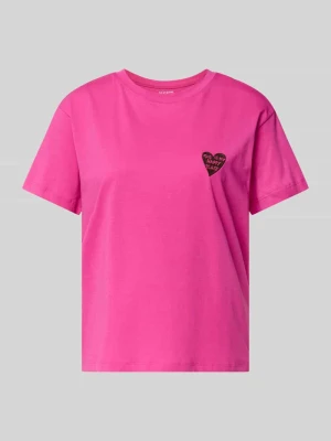 T-shirt w kroju regular fit z haftowanym motywem Jake*s Fuksjowy
