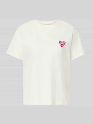 T-shirt w kroju regular fit z haftowanym motywem Jake*s Złamany biały