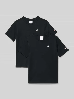 T-shirt w kroju regular fit z nadrukiem logo w 2-paku Champion