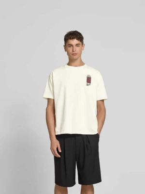 T-shirt w kroju regular fit z nadrukiem z logo Rhude Biały