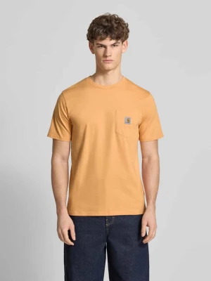T-shirt w kroju regular fit z naszywką z logo Carhartt WIP Neonowy pomarańczowy