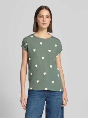 T-shirt w kroju relaxed fit z mieszanki lyocellu Model 'AVA' Vero Moda