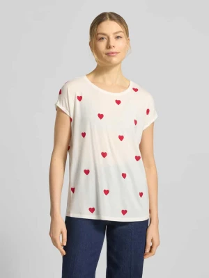 T-shirt w kroju relaxed fit z mieszanki lyocellu Model 'AVA' Vero Moda