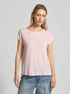 T-shirt w kroju relaxed fit z mieszanki lyocellu Model 'AVA' Vero Moda Różowy