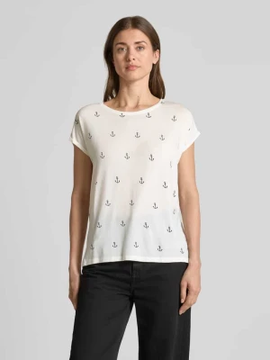 T-shirt w kroju relaxed fit z mieszanki lyocellu Model 'AVA' Vero Moda Biały