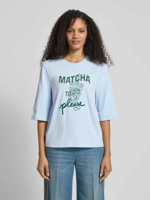 T-shirt w kroju slim fit z nadrukiem z motywem Marc Cain