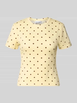 T-shirt w kroju slim fit z okrągłym dekoltem model 'Joy' OH APRIL