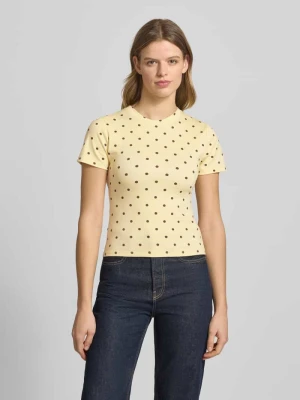 T-shirt w kroju slim fit z okrągłym dekoltem model 'Joy' OH APRIL