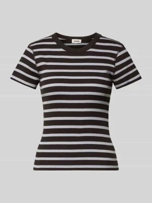 T-shirt w prążkowanej optyce, krój slim fit, model 'Koale' drykorn
