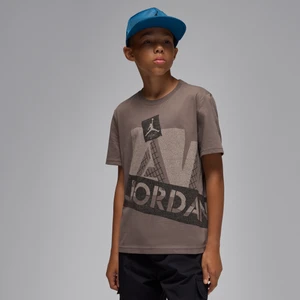 T-shirt w stylu retro dla dużych dzieci Cave Stone 4 Jordan - Szary