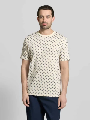 t-shirt we wzór na całej powierzchni z okrągłym dekoltem Scotch & Soda