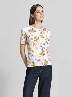 t-shirt we wzorze na całej powierzchni Marc Cain