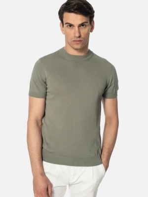 T SHIRT WILLOW ZIELONY Z BAWEŁNY Recman