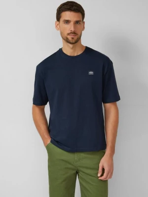 T-shirt wykonany z grubego dżerseju o nowoczesnym kroju s.Oliver niebieski