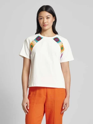 T-shirt z ażurowym wzorem model ‘Bea’ Object