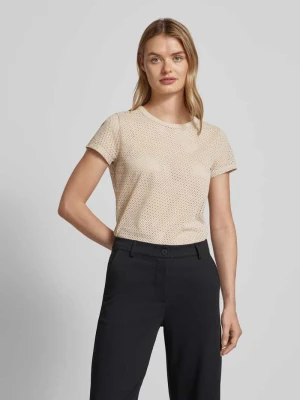 Zdjęcie produktu T-shirt z ażurowym wzorem model ‘Eventsa_Burnout’ Boss