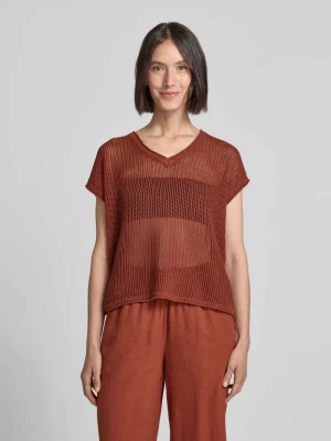 T-shirt z ażurowym wzorem model ‘LAURETTE’ Soyaconcept
